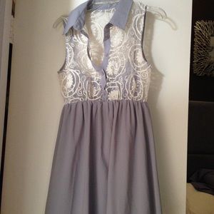 Lace high-low dress